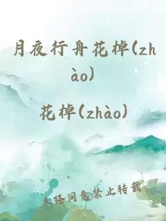 月夜行舟花棹(zhào)